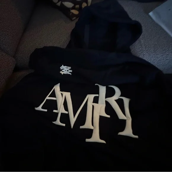 AMIRI stacked Black Hoodie